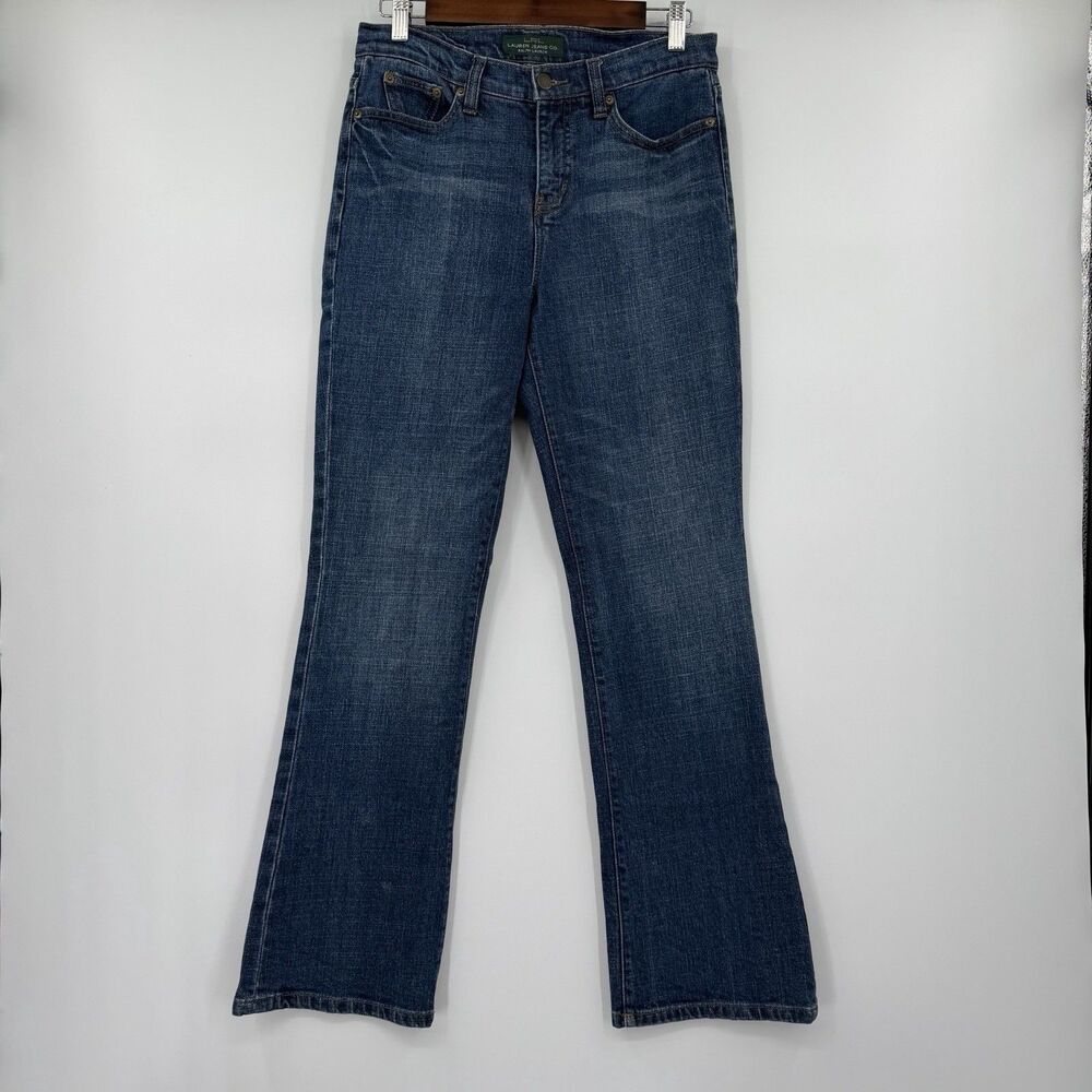 LRL Lauren Jeans Co Ralph Lauren Womens 2 Bootcut Jeans Stretch Medium Wash